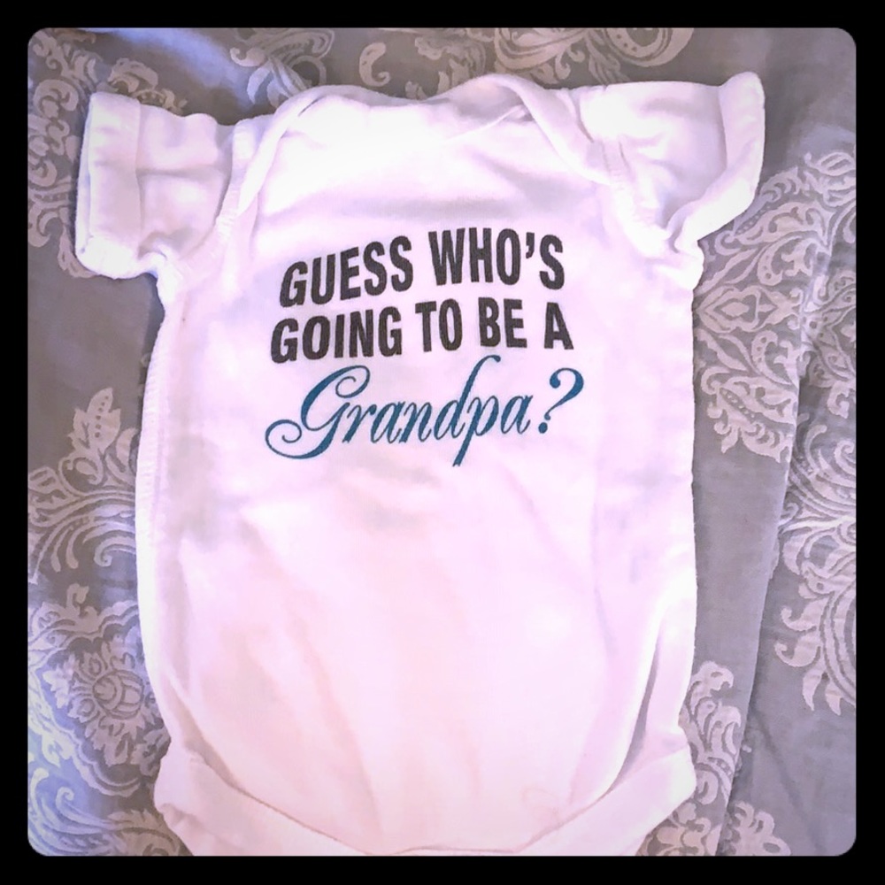 Adorable announcement onesie